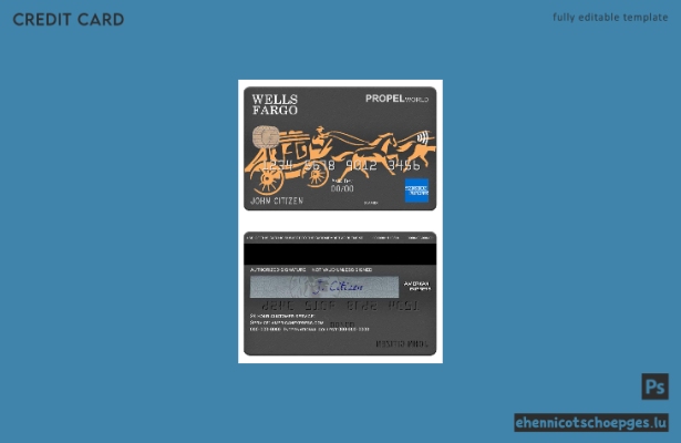 USA Wells Fargo Bank American Express Kartenbeispiel